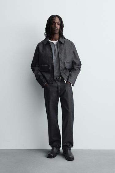 ΤΖΙΝ STRAIGHT FIT ΜΕ ΚΕΡΩΜΕΝΟ ΦΙΝΙΡΙΣΜΑ - Μπλε του Zara