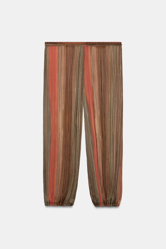 STRIPED SAROUEL TROUSERS - Multicoloured by Zara - Image 0