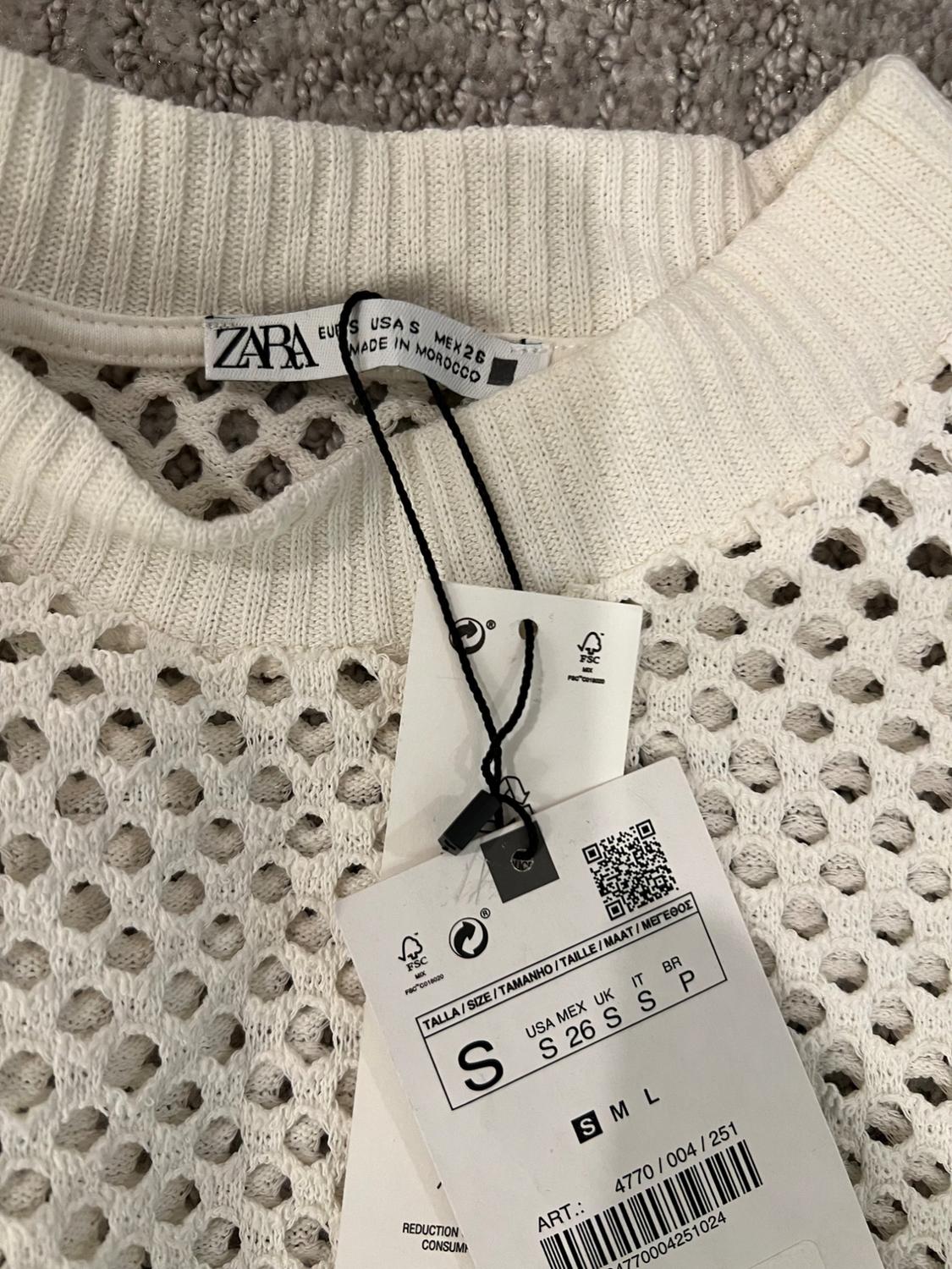 ZARA ASYMMETRICAL MESH SWEATER - Image 6