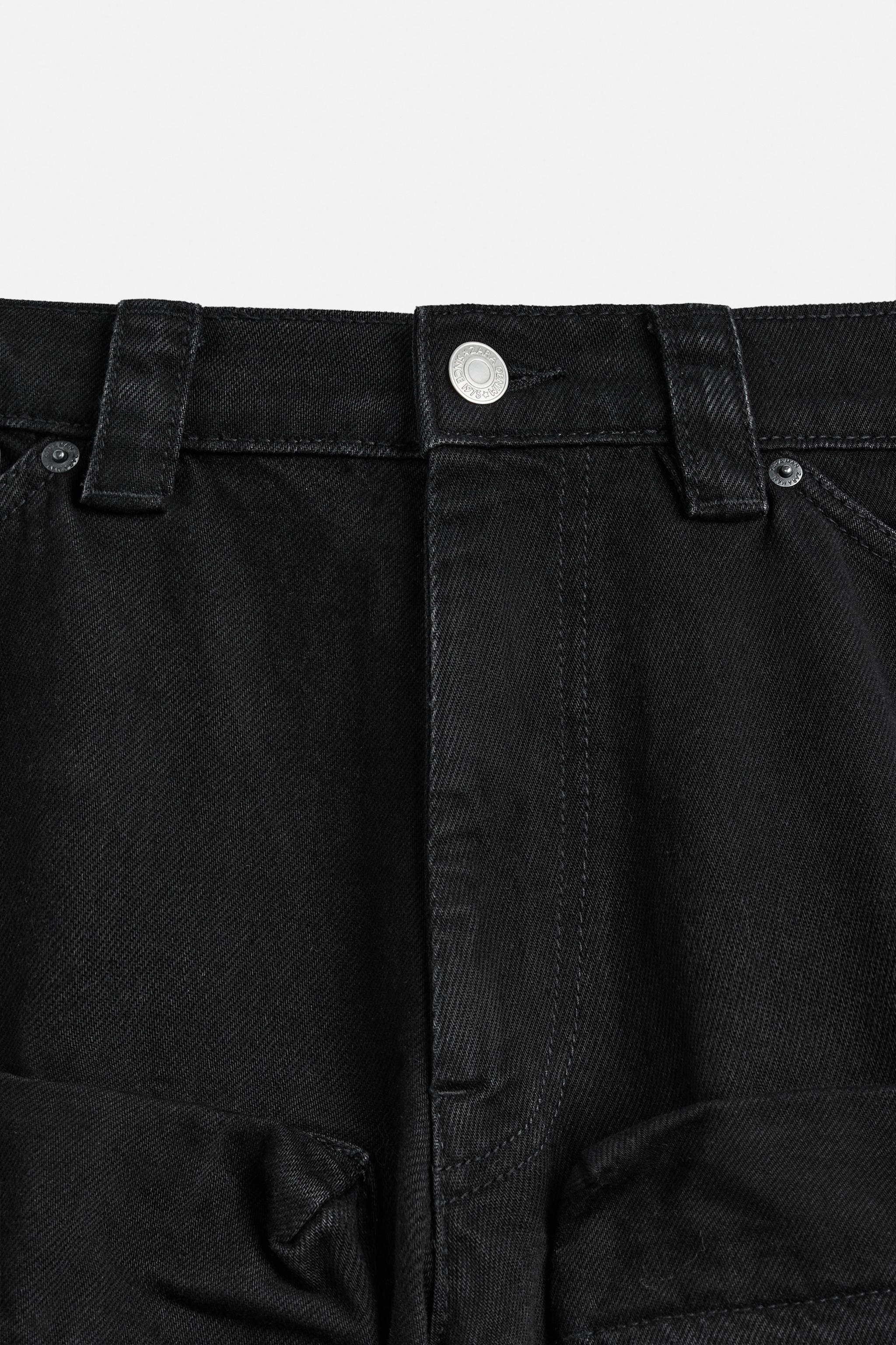 PANTALON DENIM CARGO POCHES