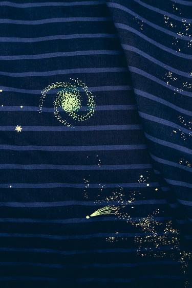 CHILDREN'S STRIPED SPACE PILLOWCASE - Blue by Zara