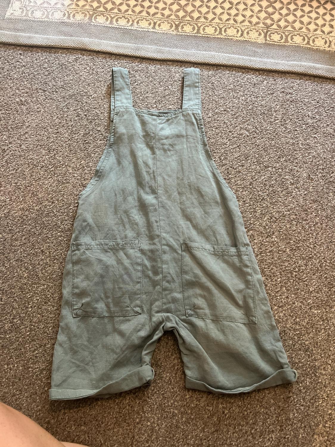 FLOWING LINEN BLEND DUNGAREES - Image 2