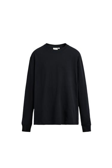 LONG SLEEVE T-SHIRT - Dark navy by Zara