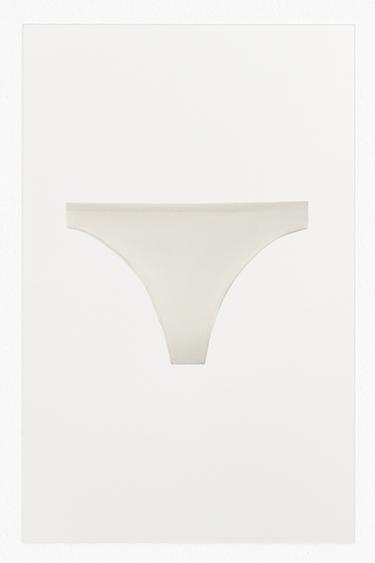 SEAMLESS THONG - White by Zara