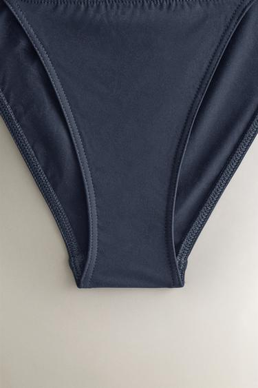 BEACH BIKINI BOTTOMS WITH TIE DETAIL - Mid-blue by Zara - Image 2