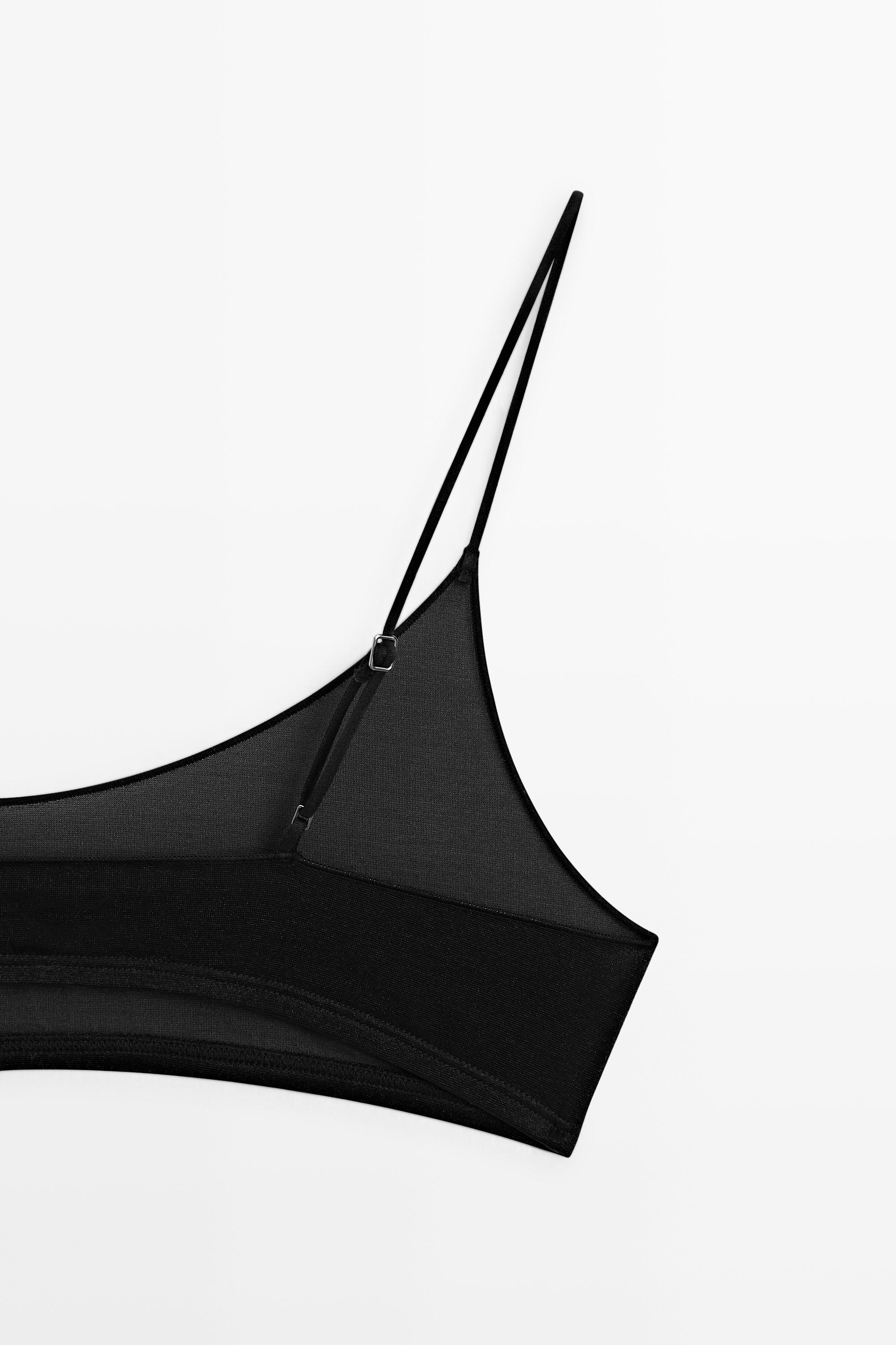 Semi-sheer top with metallic detail