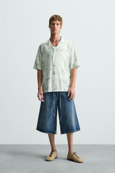ABSTRACT PRINT SHIRT - Greenish by Zara - Image 0
