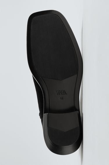 LEATHER COWBOY BOOTS - Black by Zara - Image 6