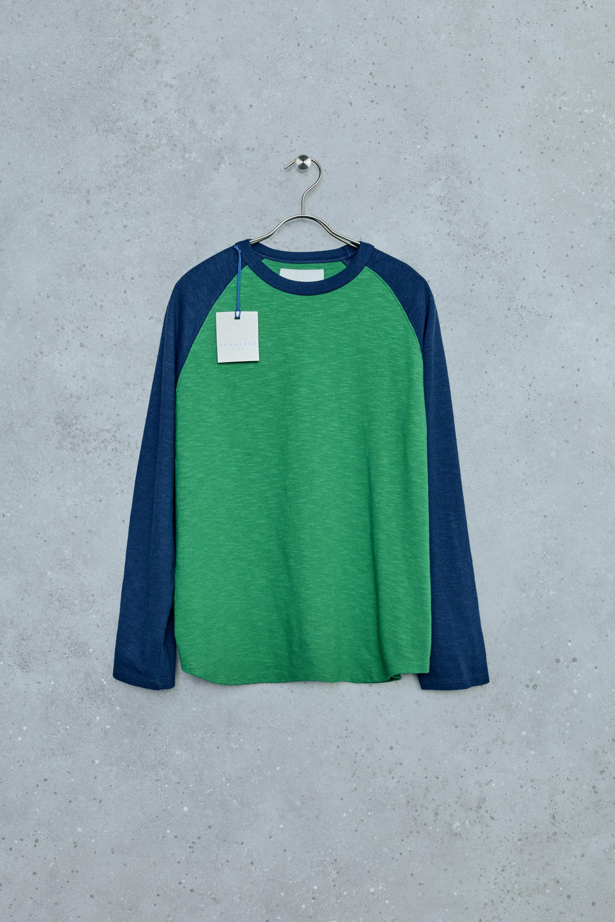 STORIESZ - COLORBLOCK RAGLAN SLEEVE T-SHIRT — Green