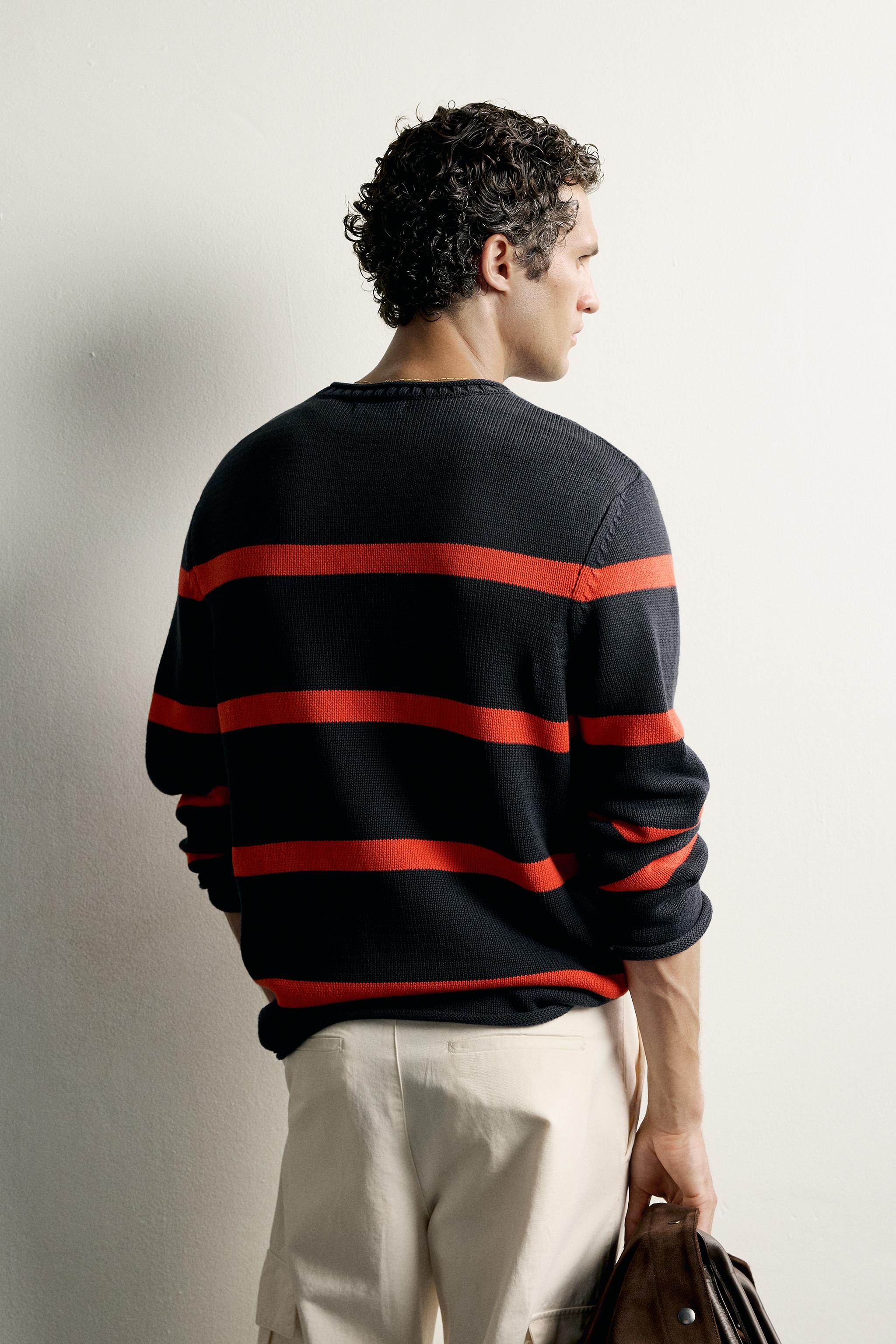 Zara ÇİZGİLİ RELAXED FIT KAZAK görsel 3