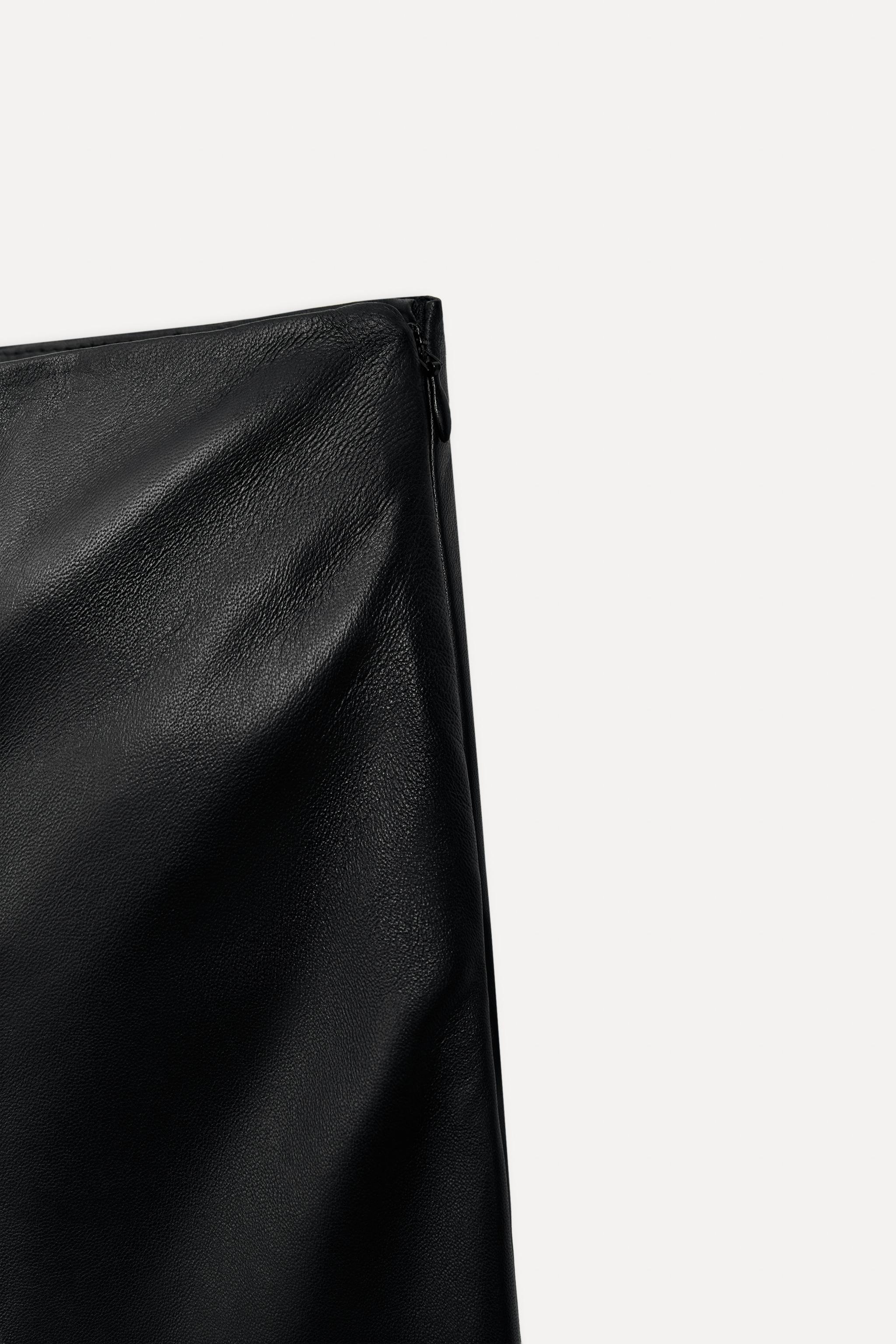【ZARA】シーム レザーパンツ 50TH ANNIVERSARY 3322/044/800 シーム レザーパンツ 50TH ANNIVERSARY - ブラック | ZARA Japan