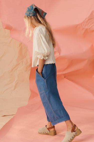 LIMITED EDITION EMBROIDERED FLORAL RUFFLE SHIRT - Ecru by Zara - Image 2