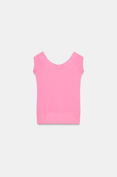 TOP COL BATEAU - Rose craie de Zara - Image 5