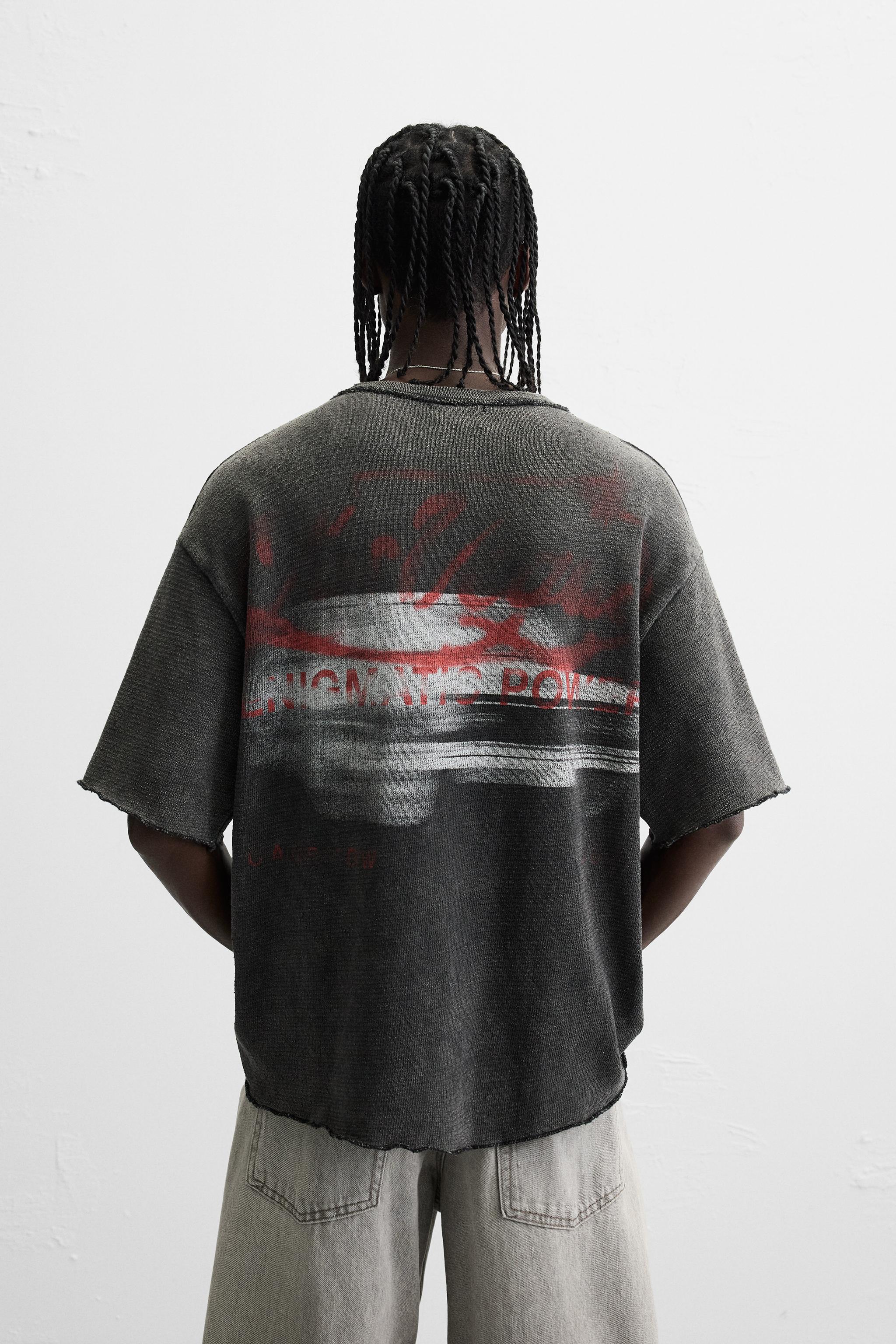 COMBINATION PRINT KNIT T-SHIRT - Black | ZARA United States