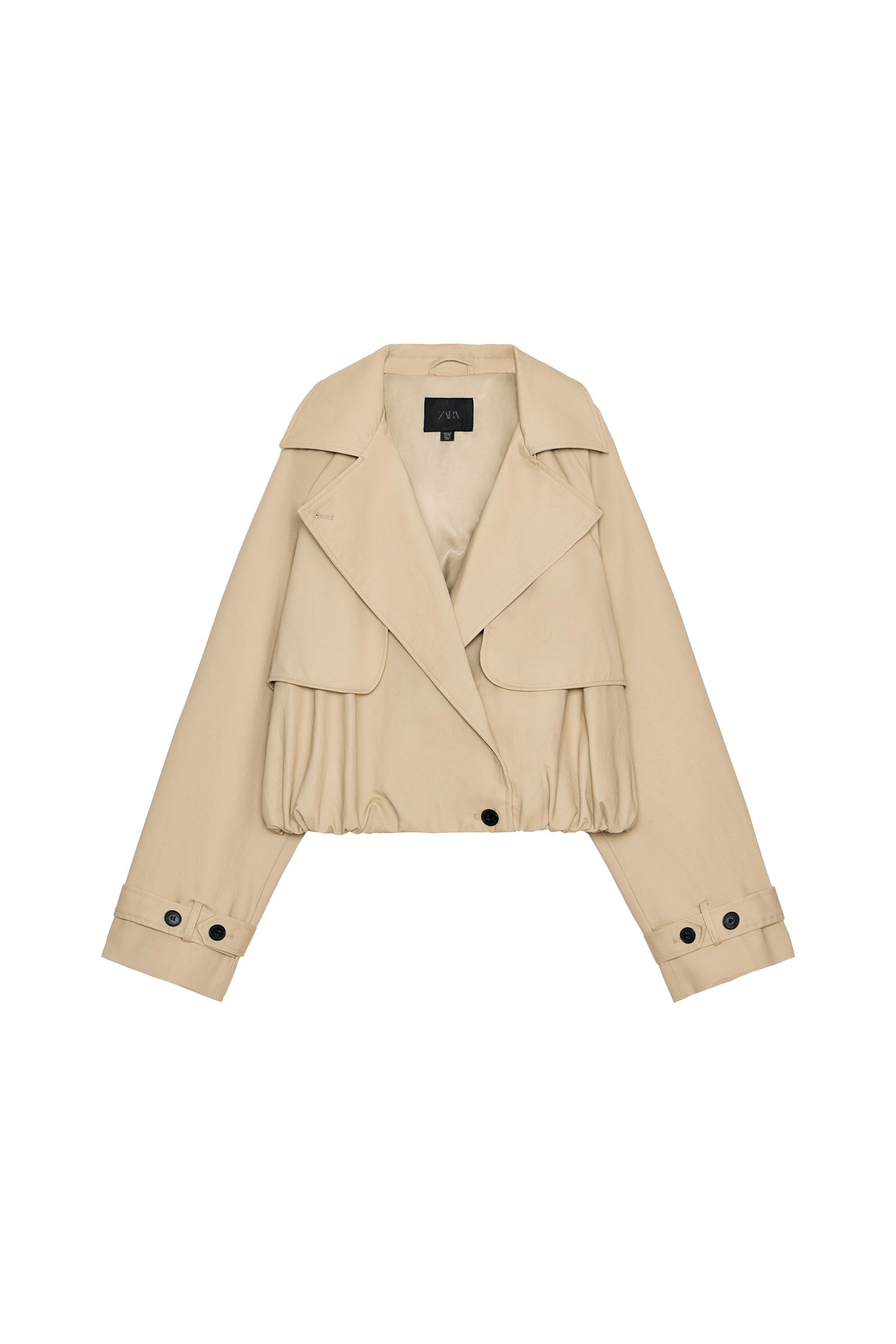 ZARA ショートバルーントレンチコート　L ショートバルーントレンチコート - コムギ | ZARA Japan / 日本