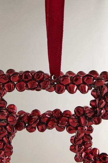 BOOT CHRISTMAS TREE DECORATION WITH SLEIGH BELLS - Red by Zara - Image 2