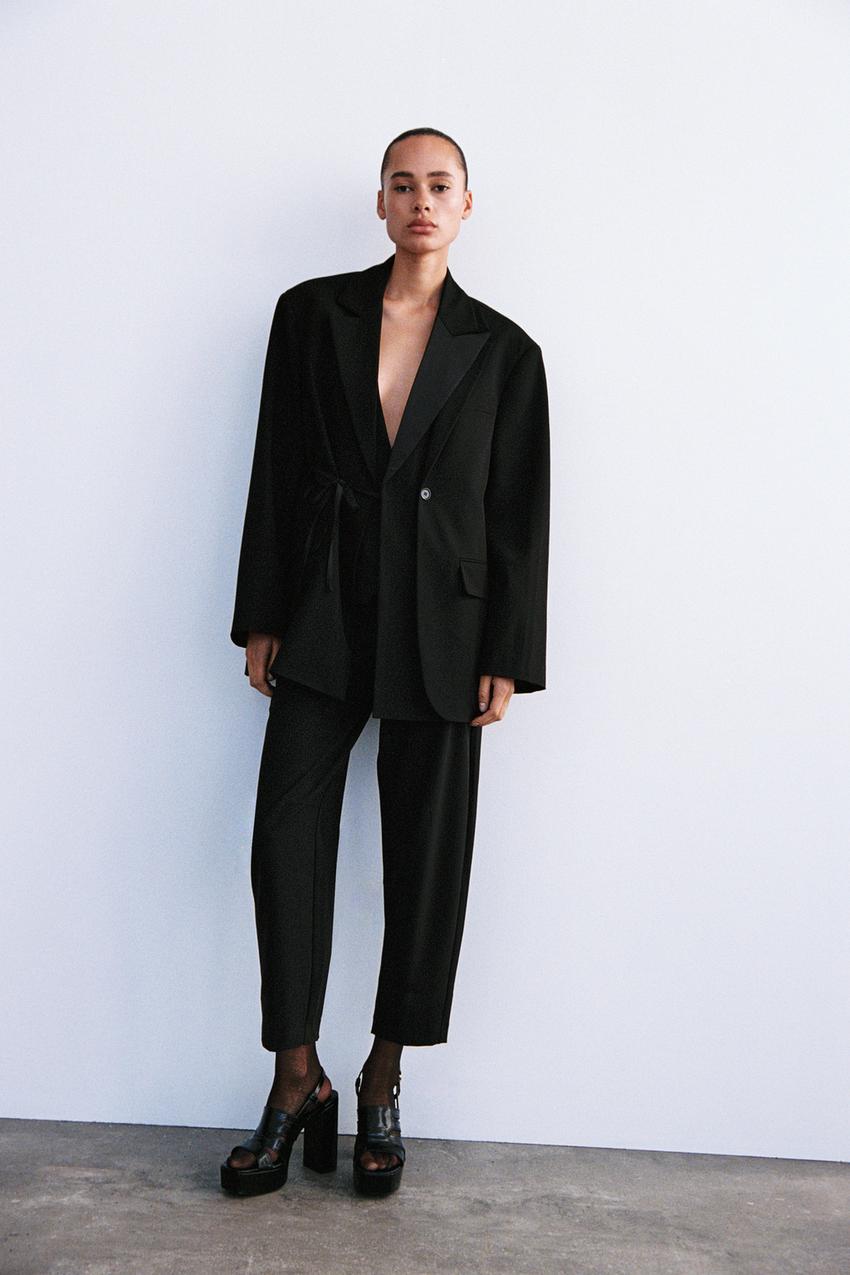 ダブルブレスト オーバーサイズブレザー - ブラック | ZARA Japan / 日本