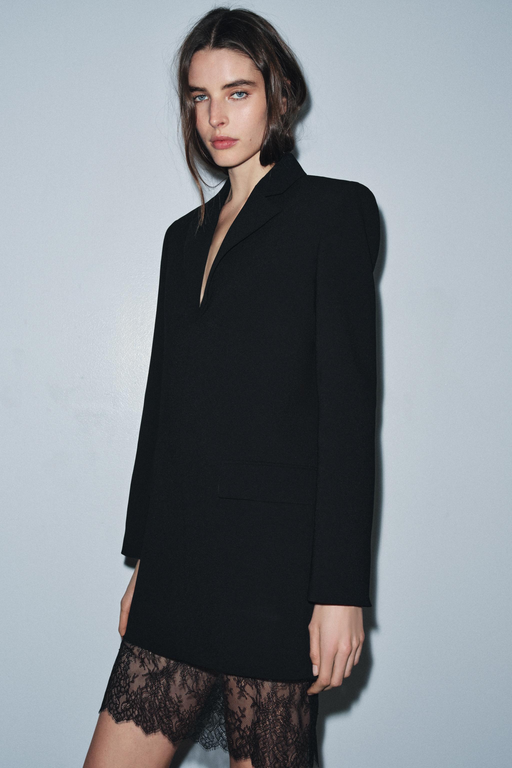 LACE BLAZER DRESS ZW COLLECTION LIMITED EDITION - Black | ZARA Australia