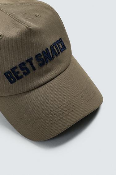 CASQUETTE BRODERIE INSCRIPTION - Kaki de Zara - Image 4