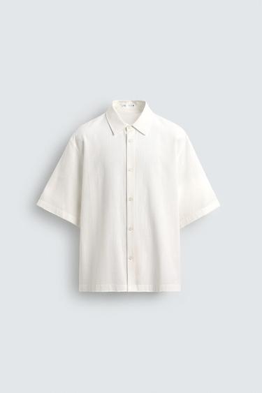 BOXY FIT SHIRT - White by Zara - Image 5