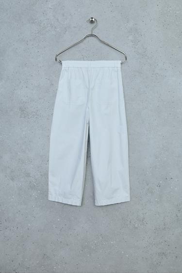 STORIESZ - PANTALON RELAXED POPELINE - Bleu ciel de Zara - Image 1