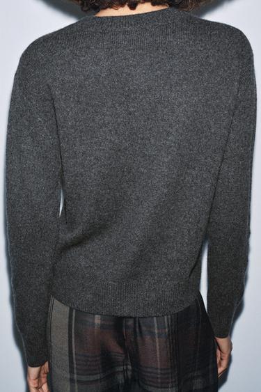 PULL 100% CACHEMIRE - Gris anthracite de Zara - Image 2