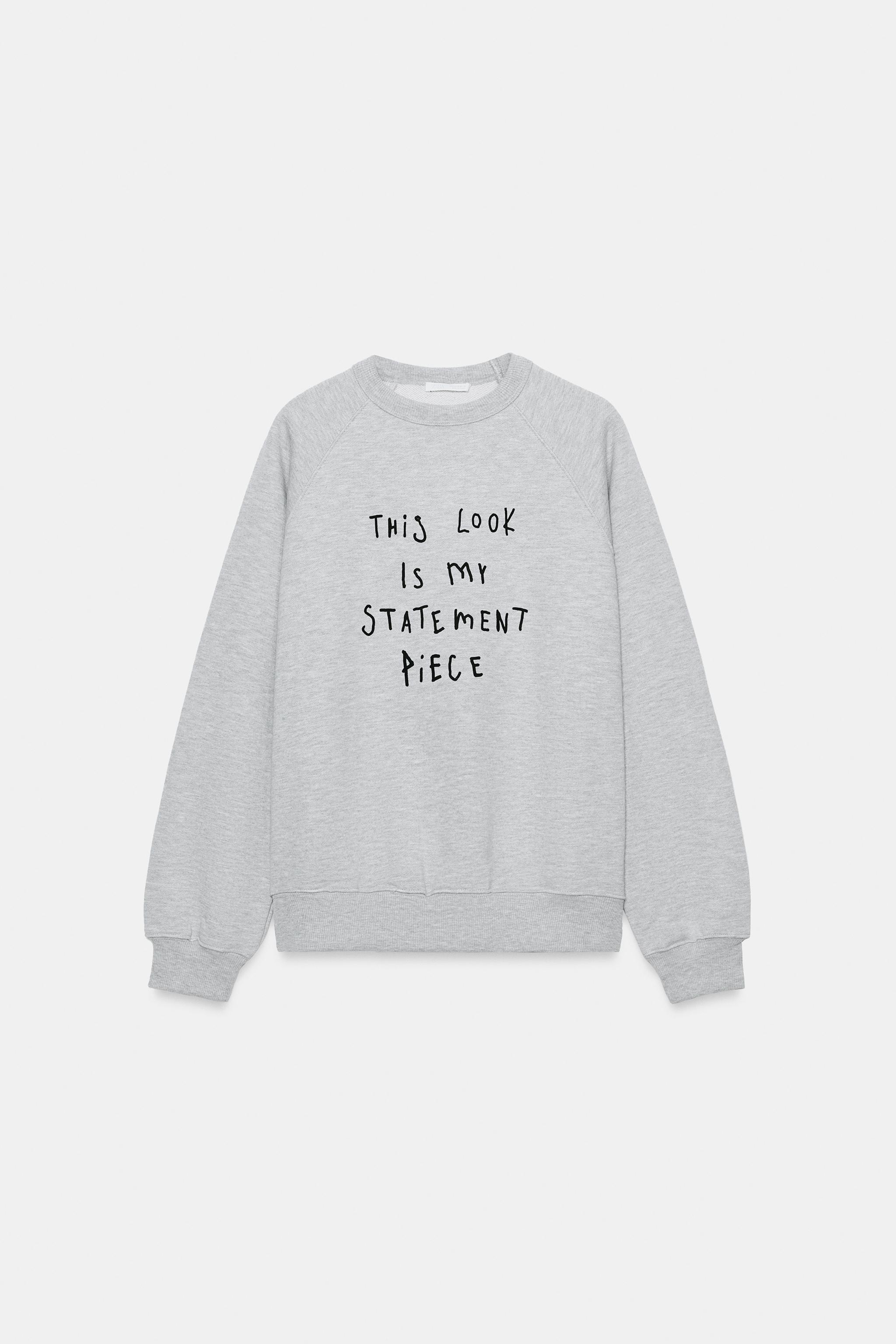 Zara YAZILI SWEATSHIRT görsel 5