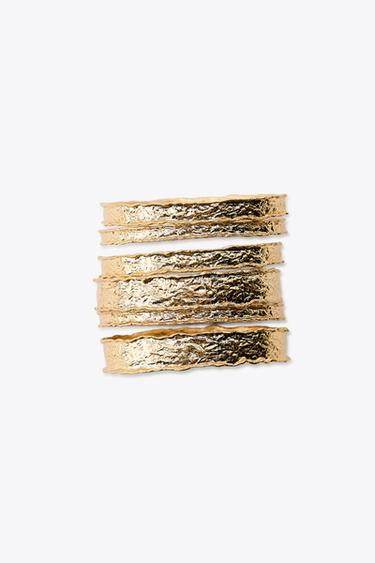 TEXTURED BRACELET PACK - Golden by Zara