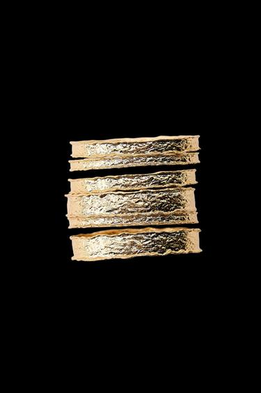 PACK ARMBÄNDER MIT STRUKTURMUSTER - Goldfarben von Zara - Bild 0