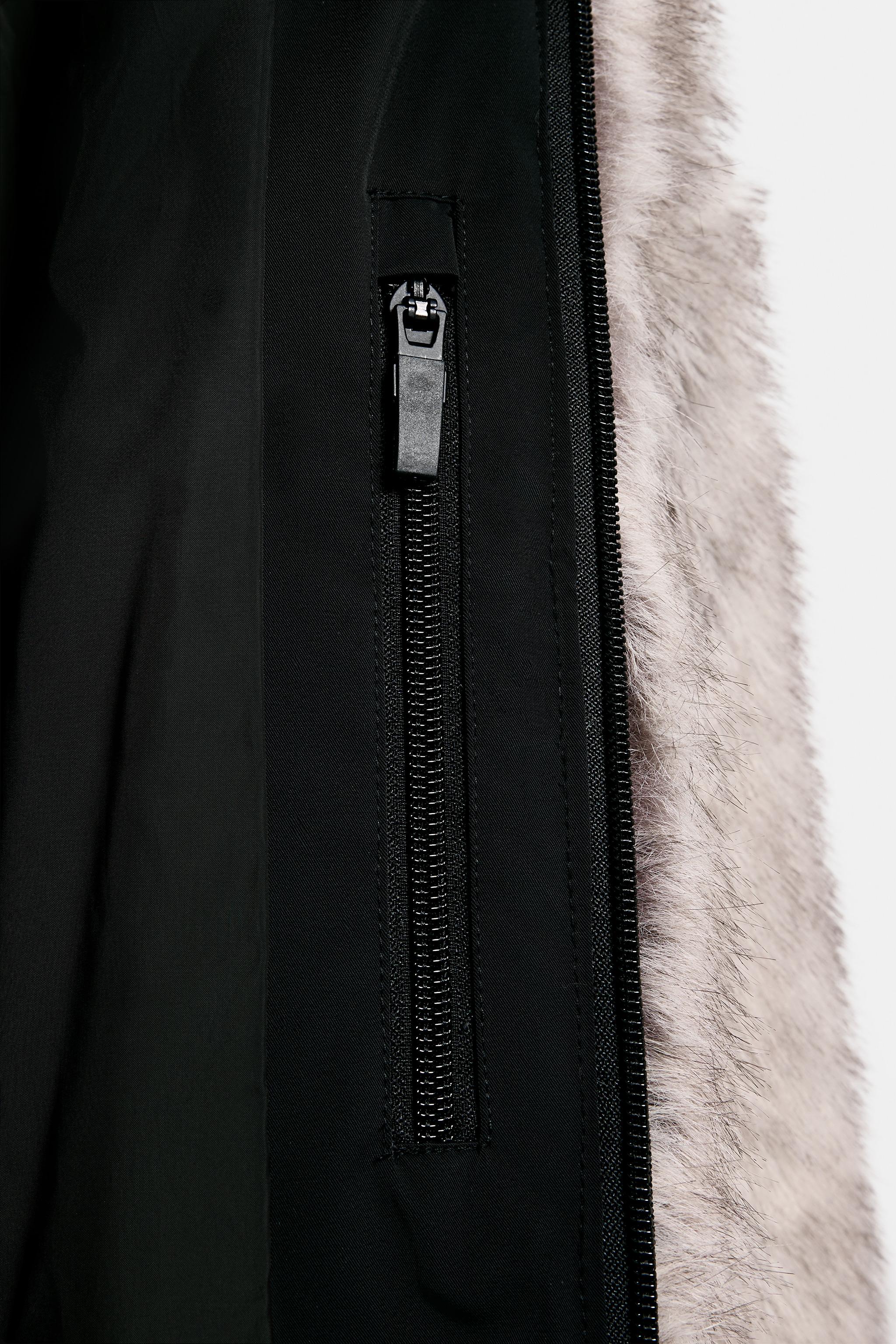 SHORT COAT WITH FAUX FUR HOOD HEIQ XREFLEX™ TECHNOLOGY SKI COLLECTION