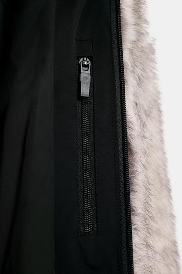 MANTEAU COURT AVEC CAPUCHE EFFET FOURRURE HEIQ XREFLEX™ TECHNOLOGY SKI COLLECTION - Beige clair de Zara - Image 12