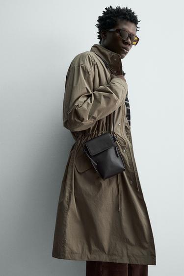 SAC BANDOULIÈRE EN CUIR - Noir de Zara - Image 2