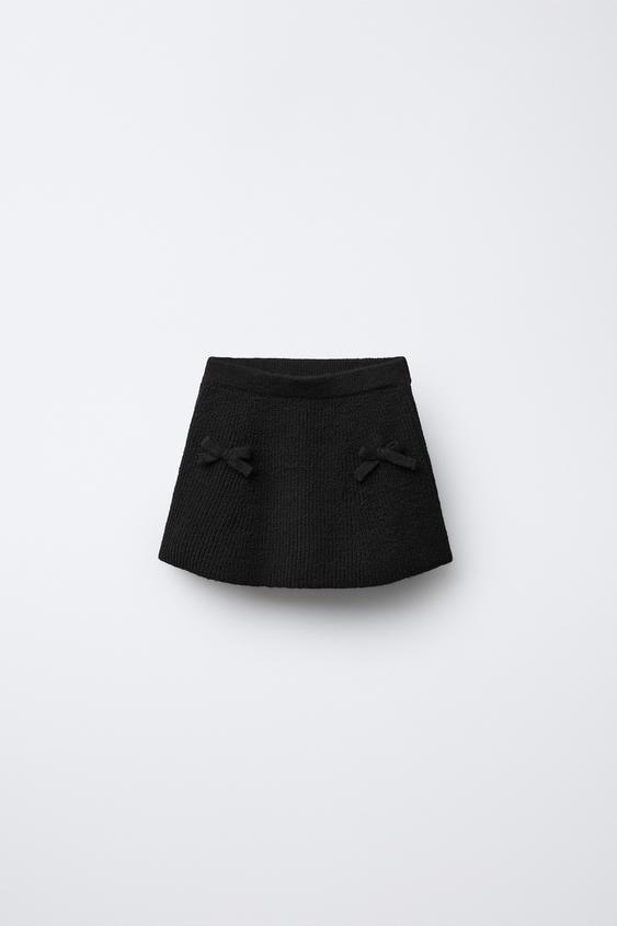 BOW KNIT SKIRT