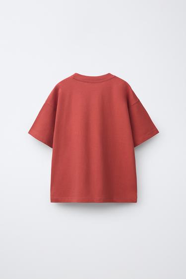 3-PACK PLAIN AND STRIPED T-SHIRTS - Intense coral by Zara - Image 2