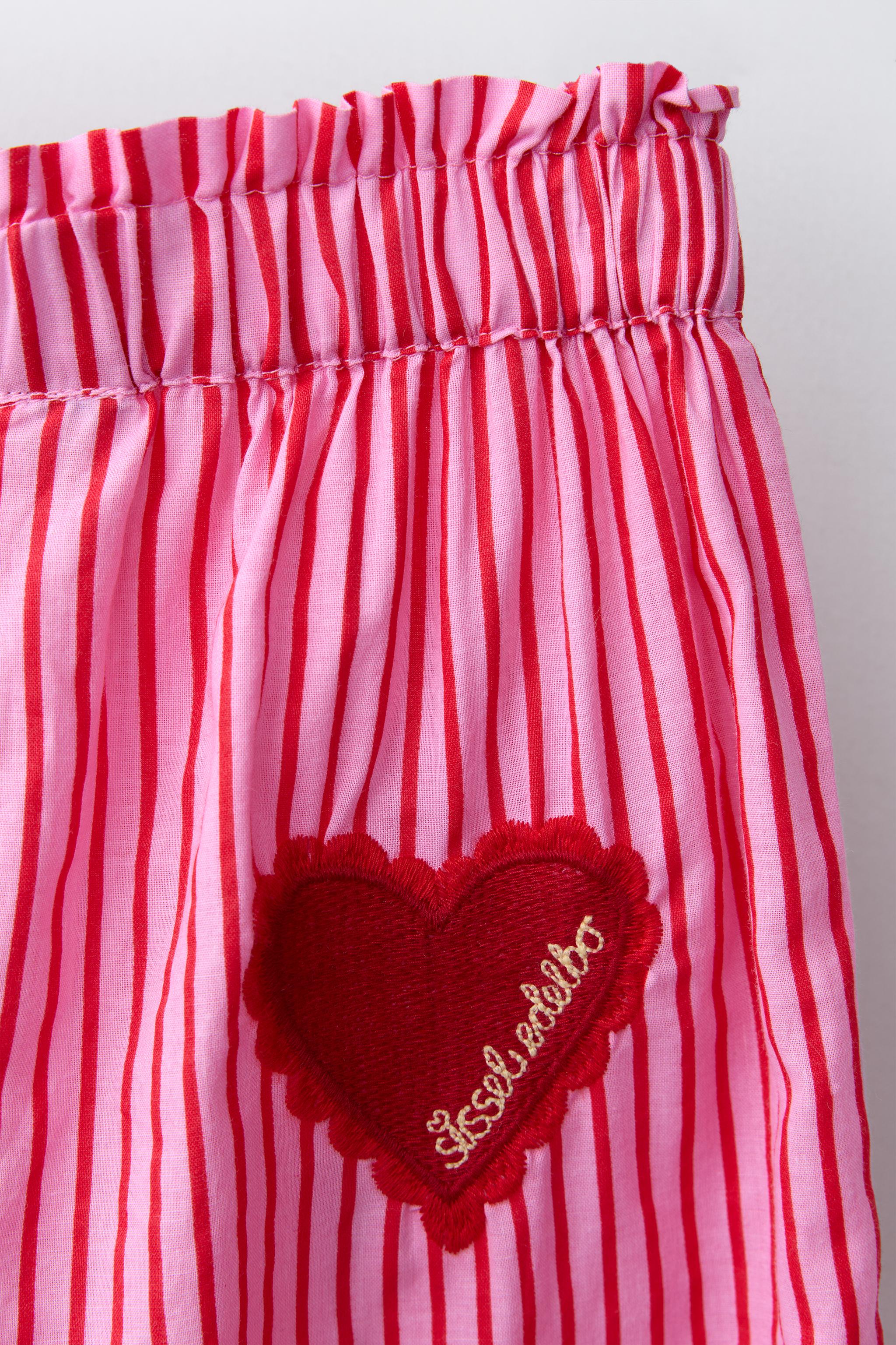 STRIPED EMBROIDERED PANTS SISSEL EDELBO X ZARA KIDS