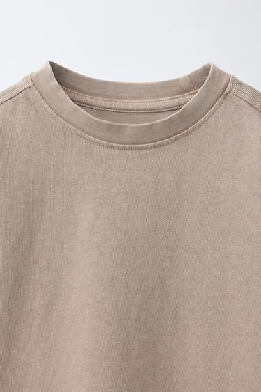 ENSEMBLE T-SHIRT ET BERMUDA UNI TEINT SUR PIÈCE - Marron clair de Zara - Image 5