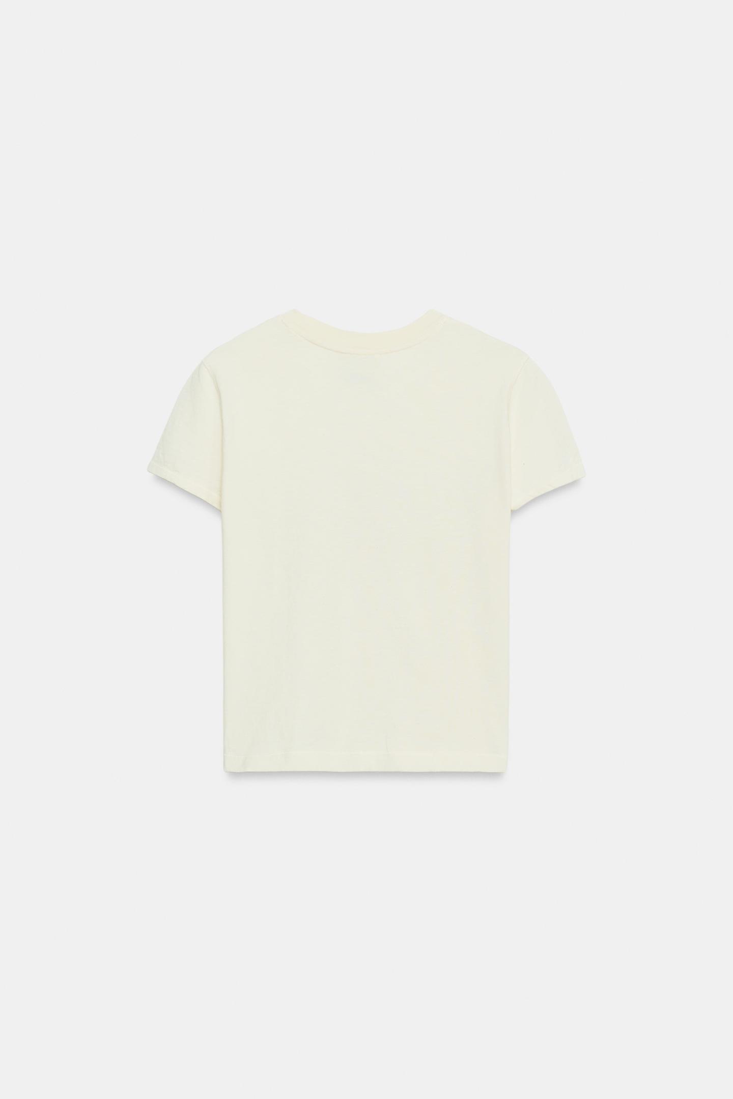 Женская футболка Zara Fruit OF the Loom™ Slub, цвет: Экрю — фото 2