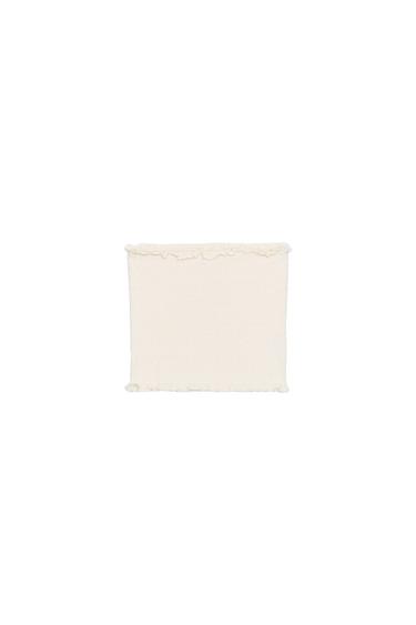 TOP CROPPED TOMARA QUE CAIA - Branco-marfim da Zara
