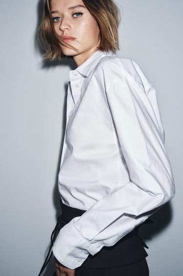 ZW COLLECTION OXFORD SHIRT - White by Zara - Image 1