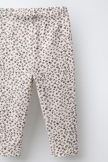 ENSEMBLE T-SHIRT ET LEGGING POINTELLE ANIMAL PRINT - Écru de Zara - Image 3