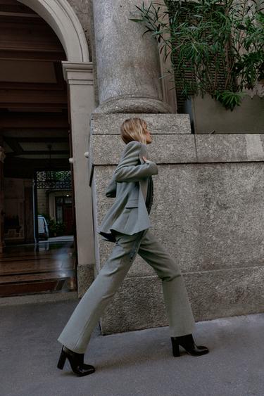 ENSEMBLE BLAZER ET PANTALON FLARE - Turquoise de Zara - Image 2