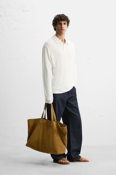 POLO VISCOSE - LIN - Blanc cassé de Zara - Image 3