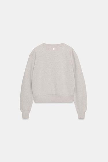 SWEAT ÉTIQUETTE AVANT - Beige de Zara - Image 4