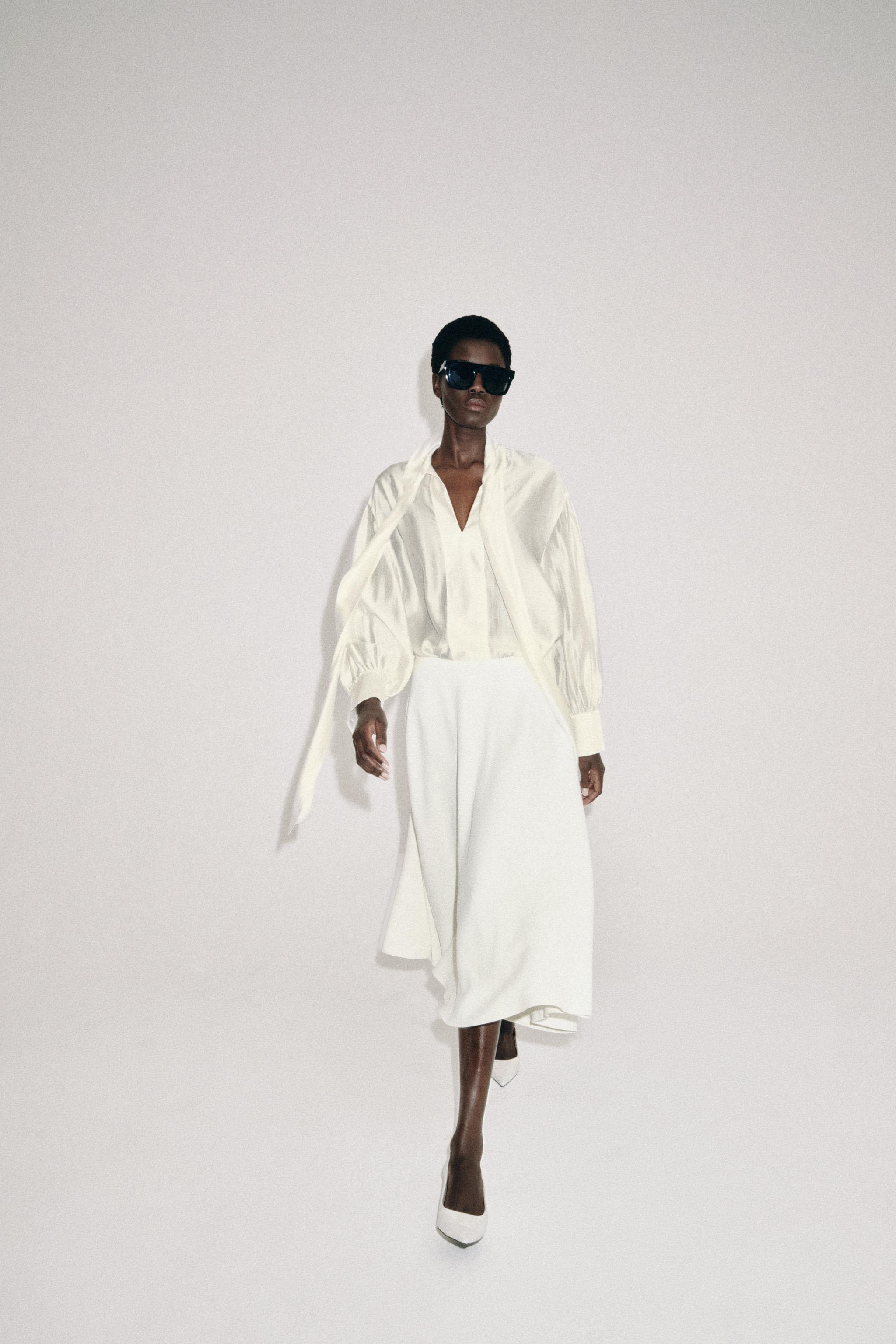 CHEMISE SATINÉE À NŒUDS ZW COLLECTION
