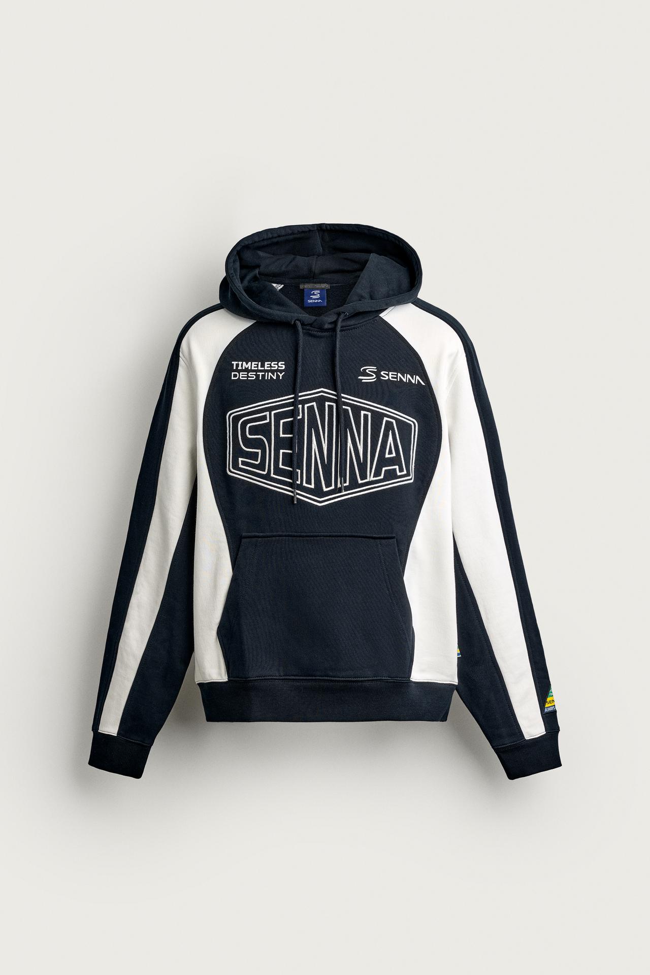 AYRTON SENNA © SENNA BRANDS HOODIE — Navy blue