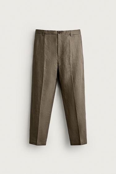 PANTALON REGULAR FIT 100% LIN - Vison de Zara