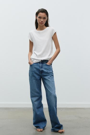 JEANS Z1975 STRAIGHT HIGH WAIST LONG LENGTH - Mid-blue by Zara