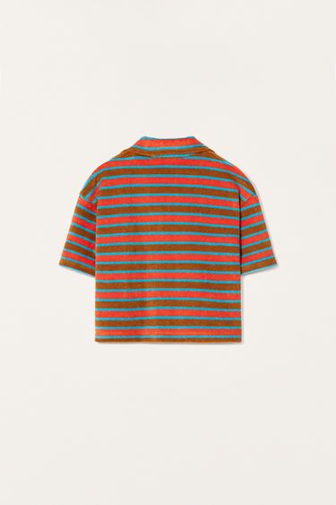 CHEMISE POLO EN TISSU ÉPONGE À RAYURES ÉDITION LIMITÉE - rayures de Zara - Image 6