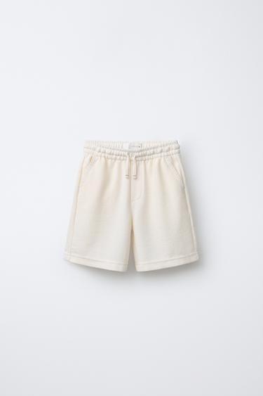 RUSTIC BERMUDA SHORTS - Ecru by Zara