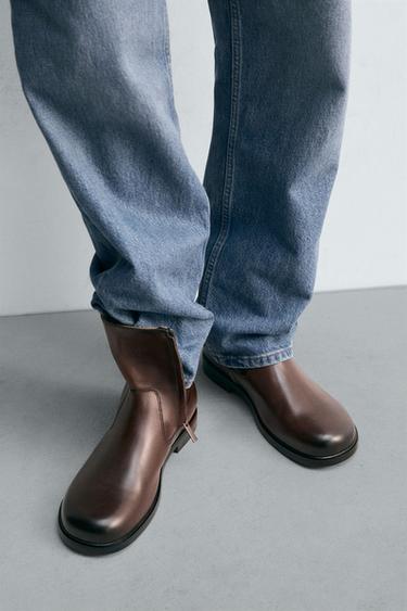 LIMITED EDITION LEATHER BOOTS - Brown by Zara - Image 2